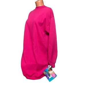 Hanes Her Way Vintage Sweater Dress Tunic Phylicia Rashad Pink Size XL NOS